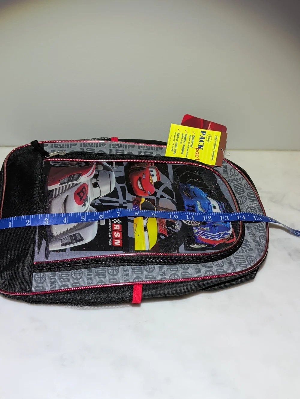 Disney Cars School Backpack in Black, Red and Gray